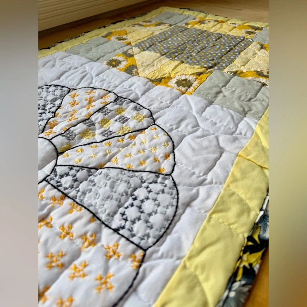 Handmade reversible quilted